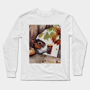 Squirrel Having a Drink Long Sleeve T-Shirt